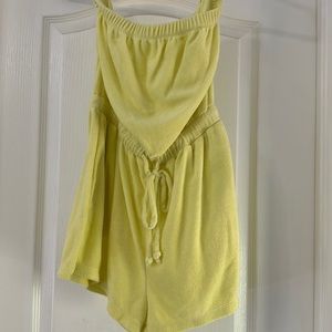 Super cute terry cloth romper/swimsuit cover up